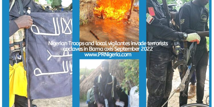 Borno: Troops in Cahoots with Vigilantes Eliminate 100 Terrorists in Bama
