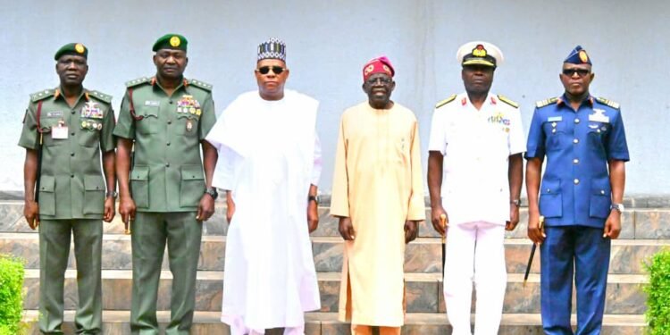Tinubu Decorates Service Chiefs with Their New Ranks, Hammers on Teamwork | METROWATCH