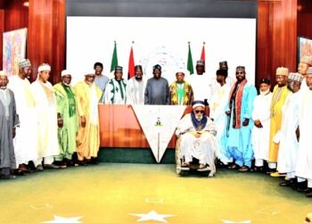 PHOTOS | Islamic Leaders/Intervention Group Visit Tinubu over Niger Coup | METROWATCH
