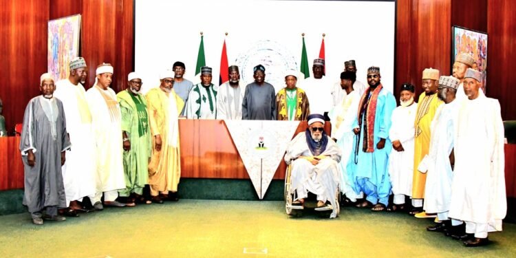 PHOTOS | Islamic Leaders/Intervention Group Visit Tinubu over Niger Coup | METROWATCH