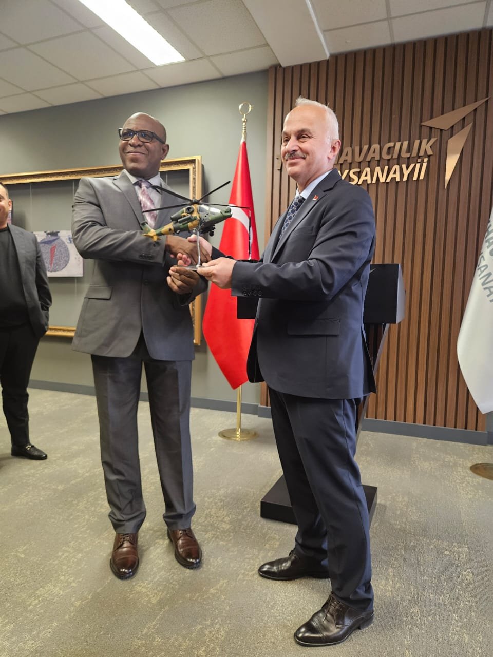 *The CAS, Hassan Abubakar (l) with the Turkish defence minister