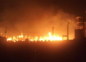 Goods Destroyed as Fire Guts Lagos Plank Market | METROWATCH