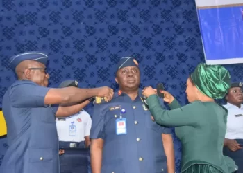 Air Marshal Hassan Abubakar Decorates NAF Spokesman AVM Gabkwet with His New Rank | METROWATCH