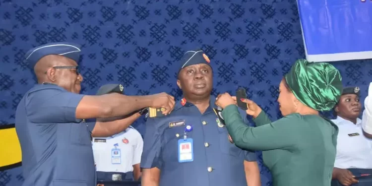 Air Marshal Hassan Abubakar Decorates NAF Spokesman AVM Gabkwet with His New Rank | METROWATCH