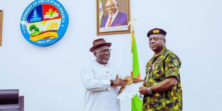 Sheriff Oborevwori, Delta Gov, Presents C-of-O for 3,747 Hectares of Land to Nigerian Navy | METROWATCH