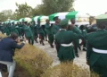 *The remains of 17 slain soldiers of the Nigerian Army being accorded the last respect before burial in Abuja, March 27, 2024.