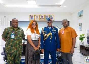 Nigerian Air Force Pledges Support for Nollywood as Air Marshal Abubakar Hosts Toyin Abraham | METROWATCH 