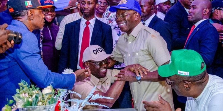 Edo 2024 | Shaibu Kneels, Reunites With his ‘Father’, Oshiomhole | METROWATCH