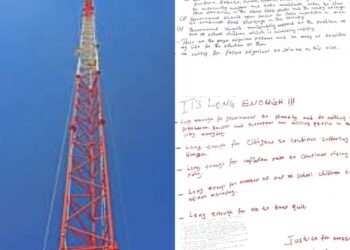 Man Climbs Radio Mast, Threatening Suicide over Hardship in Nigeria | METROWATCH