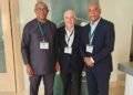 *L - R: Mr Peter Obi, Leader of the Labour Party, Nigeria; Andres Pastrana, Former President of Colombia and Adalberto Costa Junior, President of UNITA, Angola,  at a Leadership Conference in Athens, Greece, yesterday.