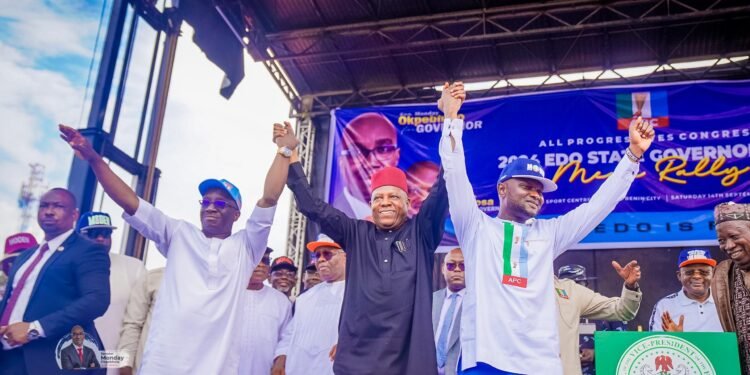 APC Mega Rally: Okpebholo Sends ‘My Profound Appreciation’ Note to Tinubu, Shettima, Edo Voters, Others
