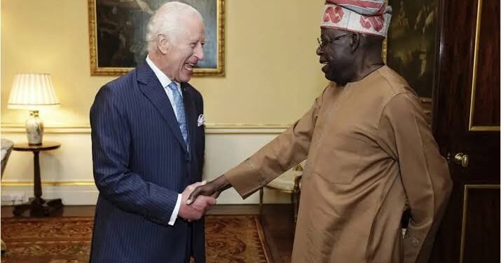 Tinubu in Buckingham Palace, Visits King Charles