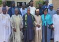 *AANI President Emmanuel Okafor (m) flanked by members of the newly Inaugurated executive council officers of the association's Borno and Yobe chapters