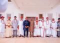 *Former Governor Ifeanyi Okowa (m) flanked by members of the state traditional rulers' council on solidarity visit to him in Asaba...14/11/2024