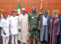 *Senator Yar'Adua and his colleagues at the Nigerian Army Headquarters