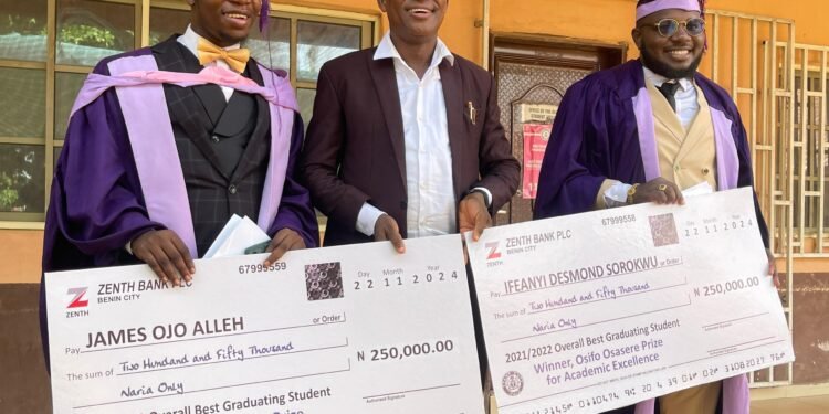 Osasere Osifo Honours UNIBEN Best Graduating Students With N1 Million