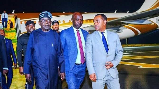 President Bola Tinubu Arrives Ethiopia for AU Summit