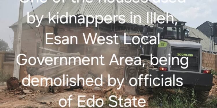 Edo Govt Demolishes Houses Linked to Kidnappers in Uromi, Ekpoma