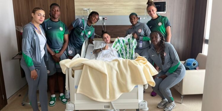WAFCO: Super Falcons Players Visit Injured Banyana Player in Hospital