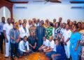 *President Bola Tinubu in a group photograph with Nigerians living in Saint Lucia on Wednesday