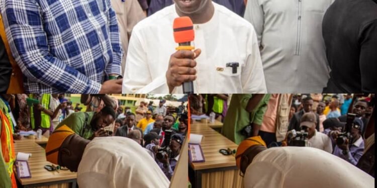 Gov Okpebholo Votes in Edo Central By-Election, Faults Slow BVAS Process