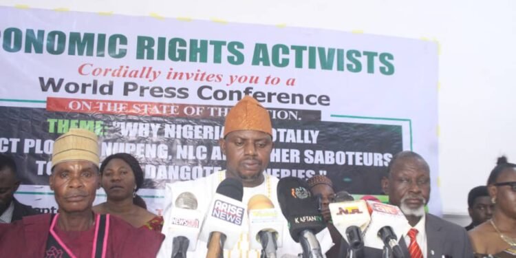 Dangote Refineries: Economic Rights Activists Condemn NUPENG, NLC over Threats of Strike