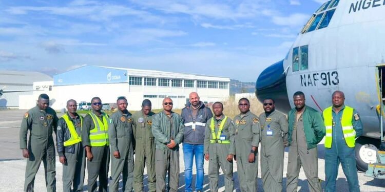 NAF C-130 Aircraft Touches Down in Portugal for Maintenance
