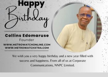 Birthday: NNPC Salutes Collins Edomaruse, METROWATCH Publisher