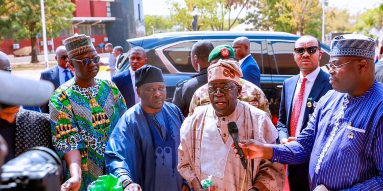 Tinubu Pledges Sustained Reforms, Praises Fintiri, Ribadu during Adamawa Visit