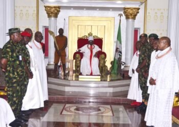 Oba of Benin Pledges Palace Support for Military Operations During Visit by 4 Brigade Commander