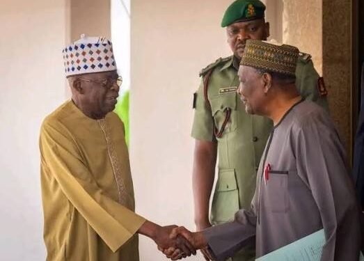 Gowon Visits Tinubu, Commends Leadership, Says President Doing His Best for Nigeria