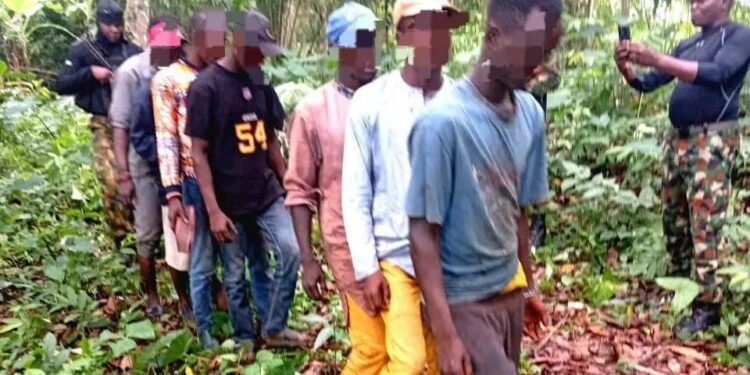 Edo: Troops of 4 Brigade Bust Kidnappers’ Hideouts in Owan, Esan Councils, Arrest 12 Suspects