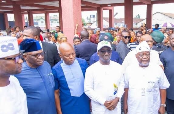 Celebration as Okpebholo, Idahosa, Odubu, Imasuen Others Inspect Reconstructed Oba Market