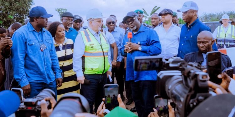Oborevwori Orders Permanent Solution to East-West Road Washout at Agbarho